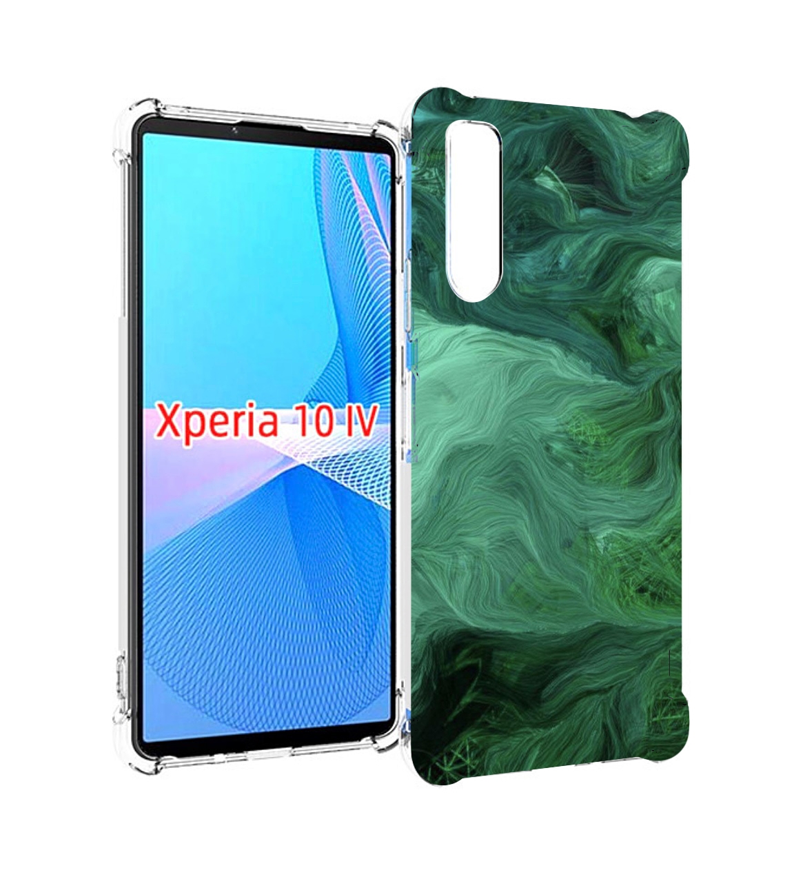 

Чехол MyPads зеленые нити для Sony Xperia 10 IV (10-4), Прозрачный, Tocco