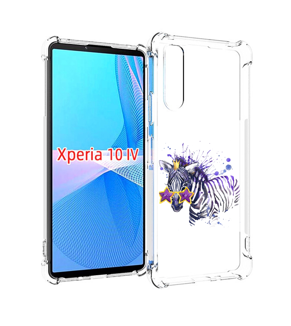 

Чехол MyPads акварельная зебра для Sony Xperia 10 IV (10-4), Прозрачный, Tocco