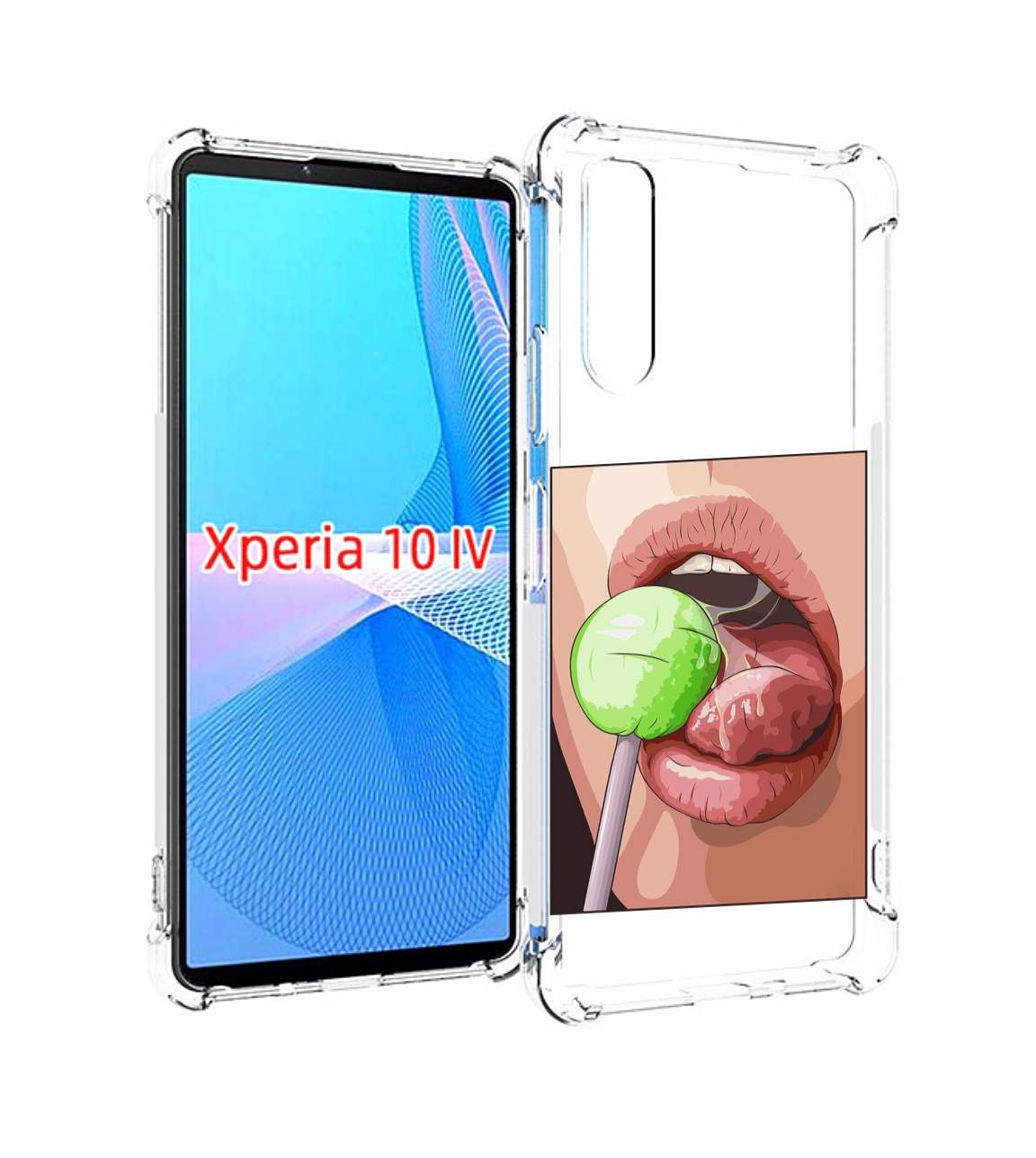 

Чехол MyPads зеленый-чупа-чупс женский для Sony Xperia 10 IV (10-4), Прозрачный, Tocco