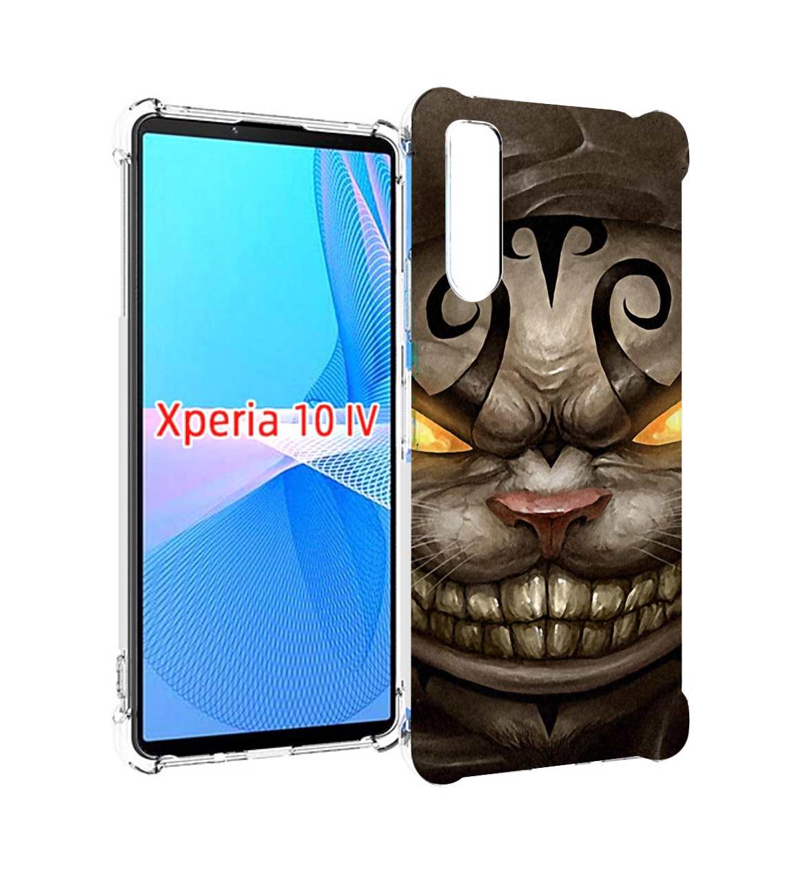 

Чехол MyPads злой котик с желтыми глазами для Sony Xperia 10 IV (10-4), Прозрачный, Tocco