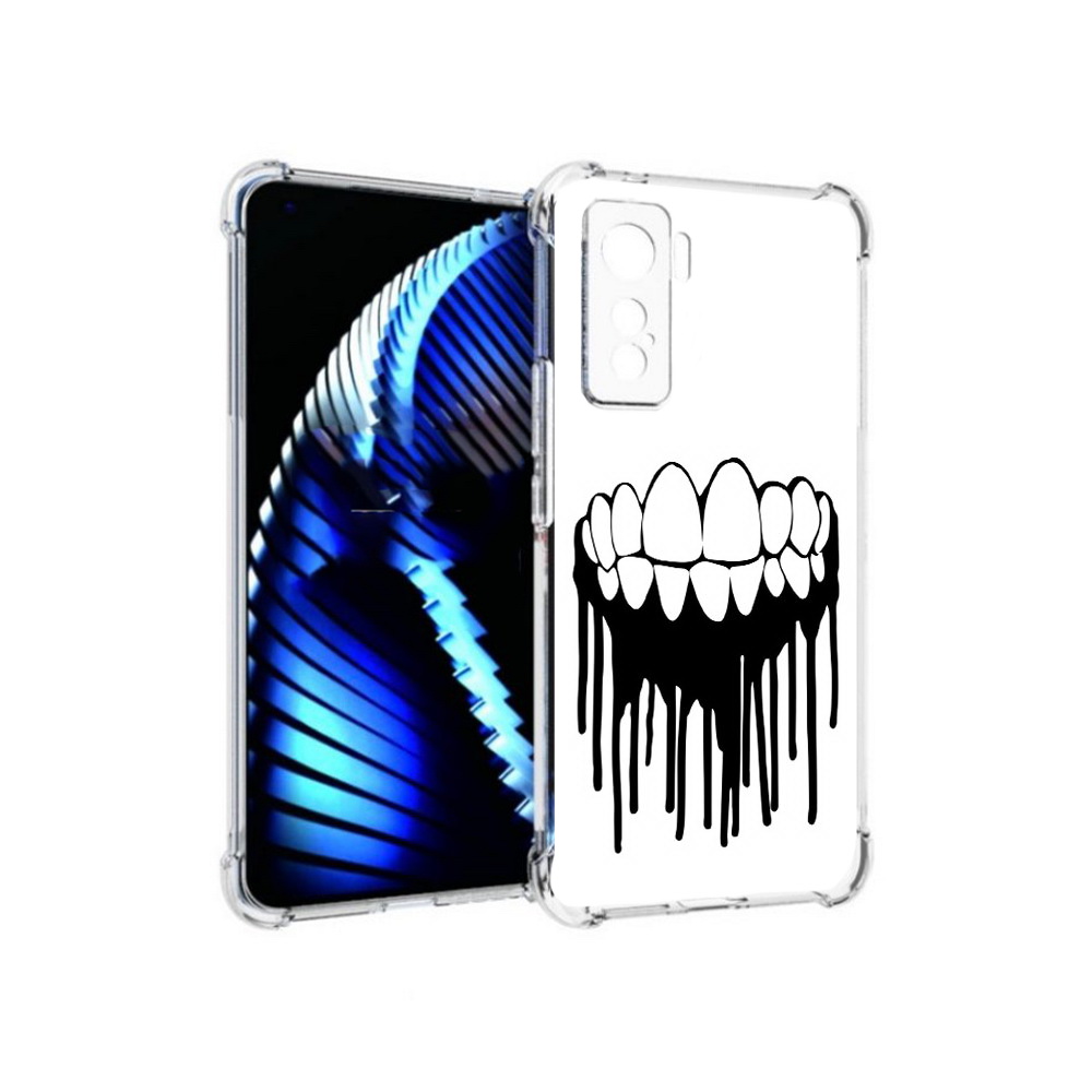 

Чехол MyPads Tocco для Vivo iQOO 5 зубы, Прозрачный, Tocco