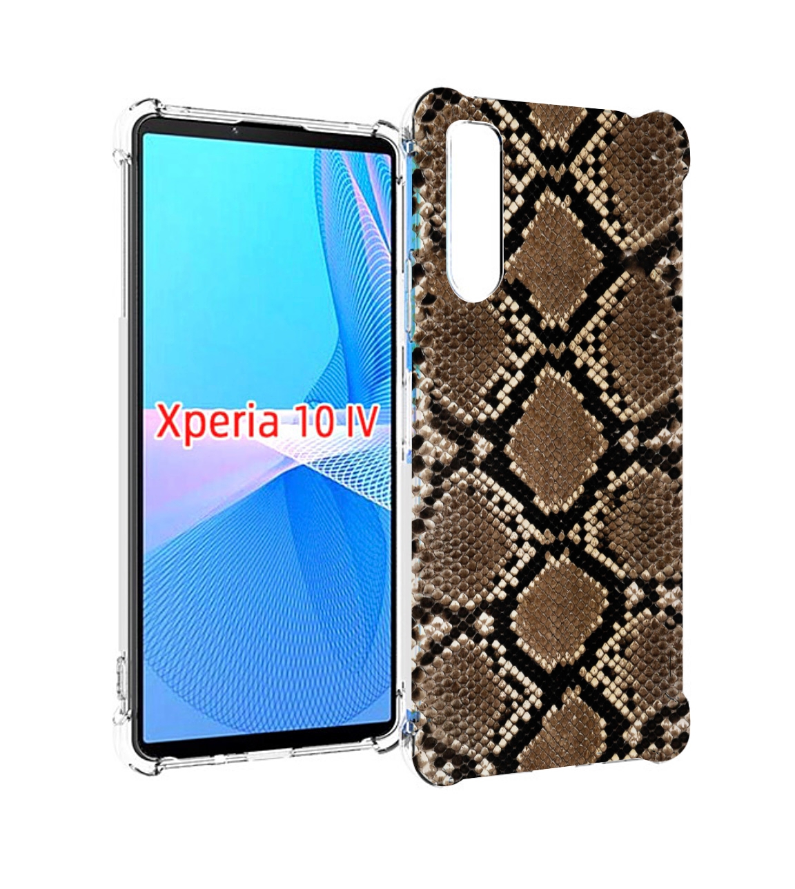 

Чехол MyPads змеиная кожа для Sony Xperia 10 IV (10-4), Прозрачный, Tocco