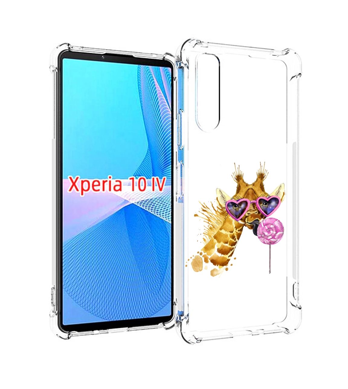 

Чехол MyPads акварельный жираф для Sony Xperia 10 IV (10-4), Прозрачный, Tocco