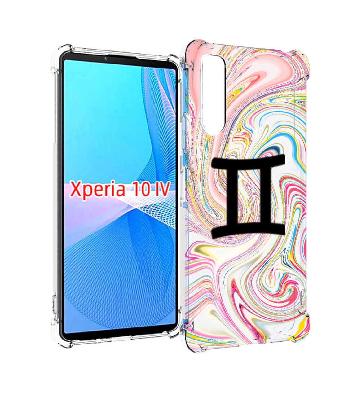 

Чехол MyPads знак зодиака близнецы 2 для Sony Xperia 10 IV (10-4), Прозрачный, Tocco