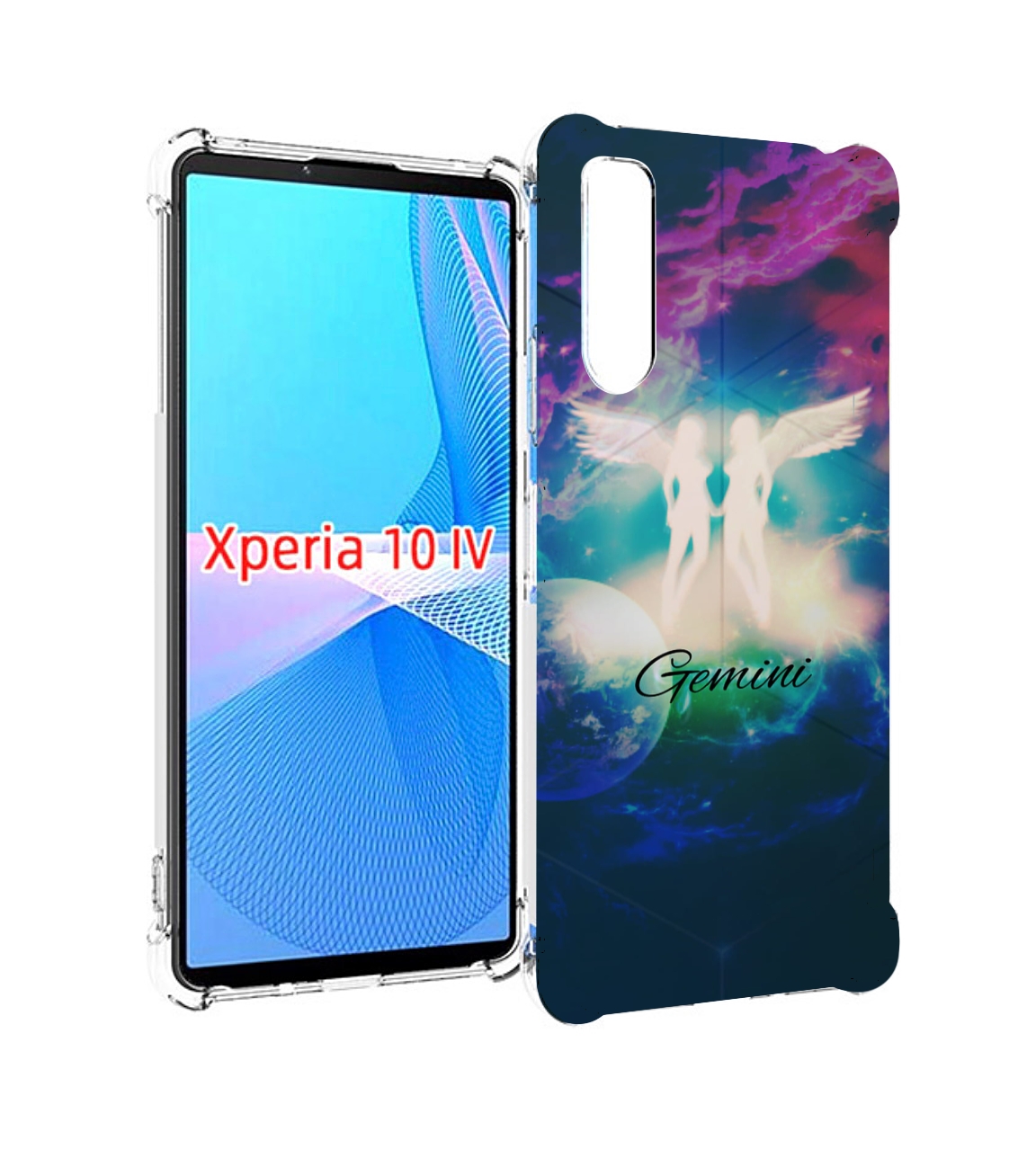 

Чехол MyPads знак зодиака близнецы 3 для Sony Xperia 10 IV (10-4), Прозрачный, Tocco