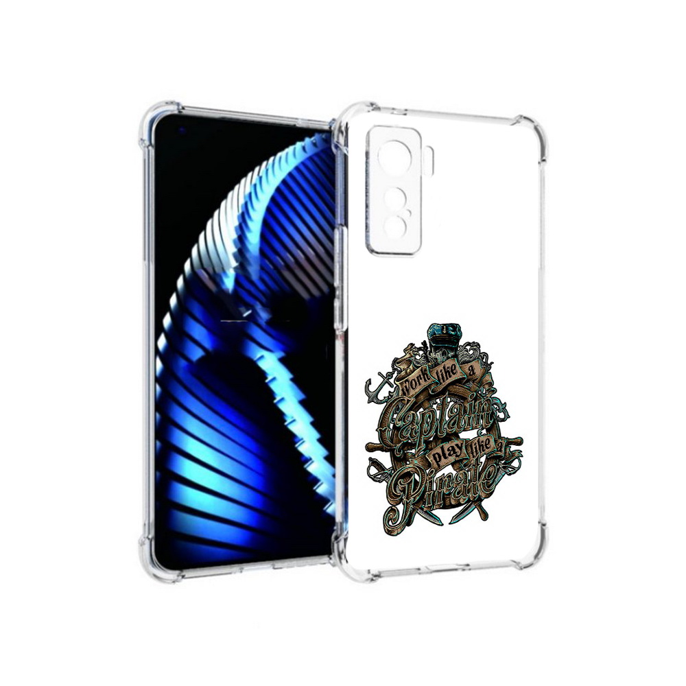 

Чехол MyPads Tocco для Vivo iQOO 5 капитан пиратов, Прозрачный, Tocco
