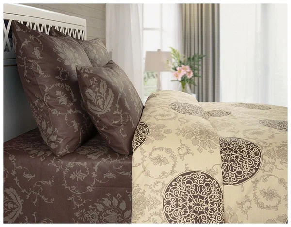 

ПРОСТЫНЯ НА РЕЗИНКЕ 140х200 NINA HOME перкаль р.836, НКгорс-140-180-40-40-4