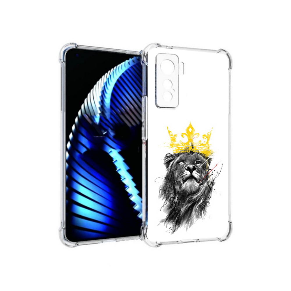 

Чехол MyPads Tocco для Vivo iQOO 5 король-лев, Прозрачный, Tocco