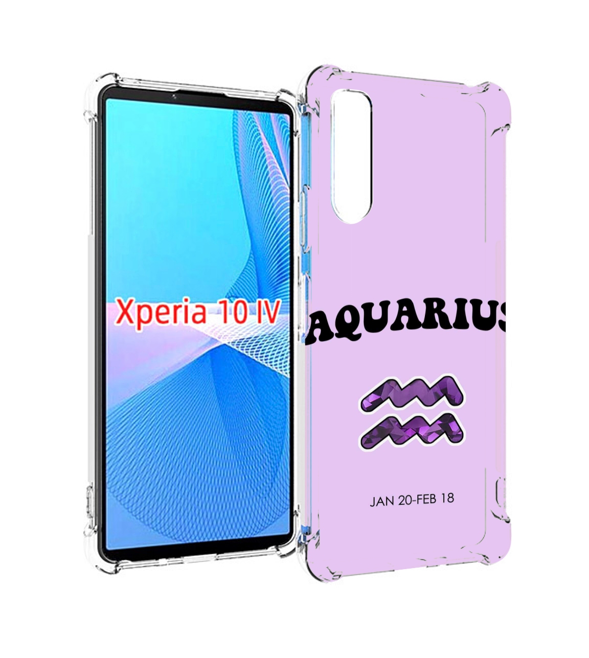 

Чехол MyPads знак зодиака водолеи 4 для Sony Xperia 10 IV (10-4), Прозрачный, Tocco