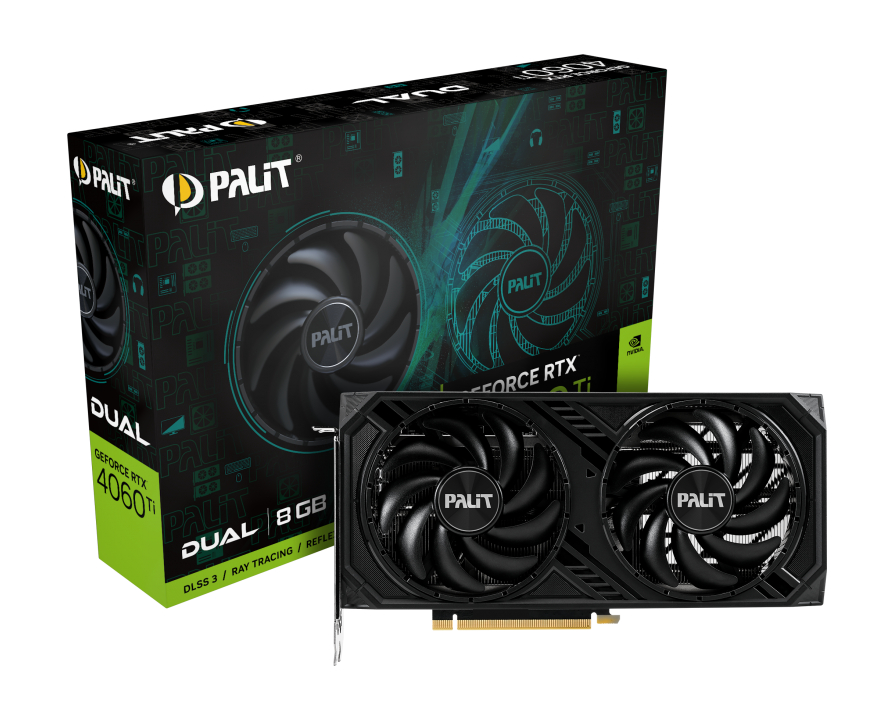 Видеокарта Palit GeForce RTX 4060 Ti Dual 8GB (NE6406T019P1-1060D)