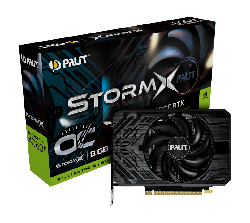 Видеокарта Palit GeForce RTX 4060 Ti StormX OC 8GB (NE6406TS19P1-1060F)