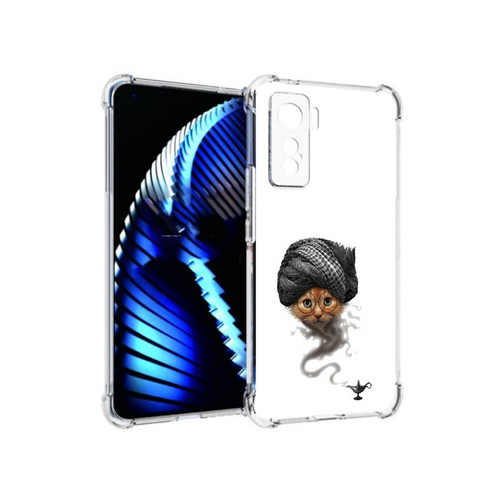 

Чехол MyPads Tocco для Vivo iQOO 5 кот джин, Прозрачный, Tocco