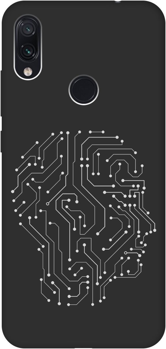 

Чехол на Xiaomi Redmi Note 7 "Mindmap" черный, Черный;белый, 0
