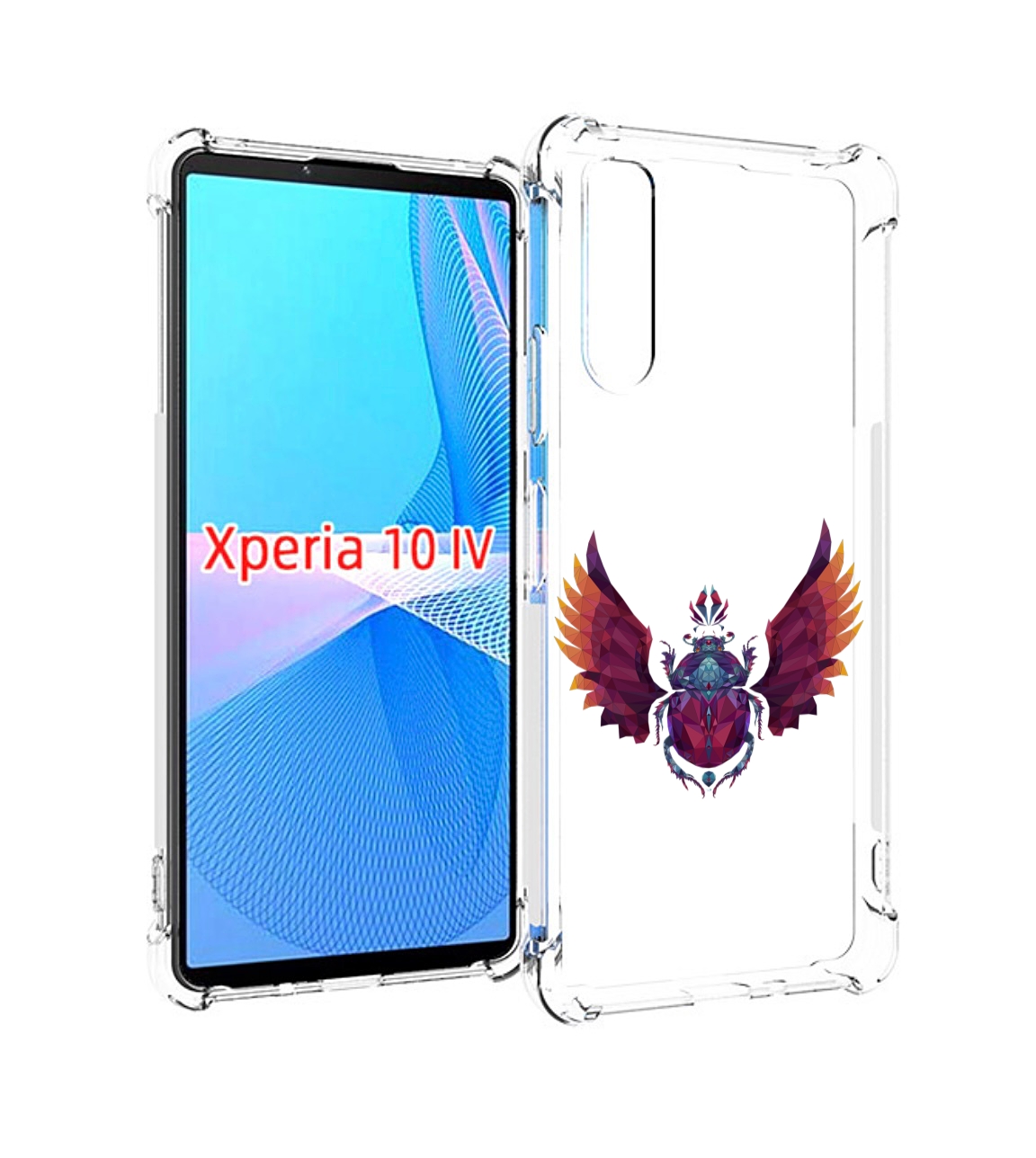 

Чехол MyPads алмазный скоробей для Sony Xperia 10 IV (10-4), Прозрачный, Tocco