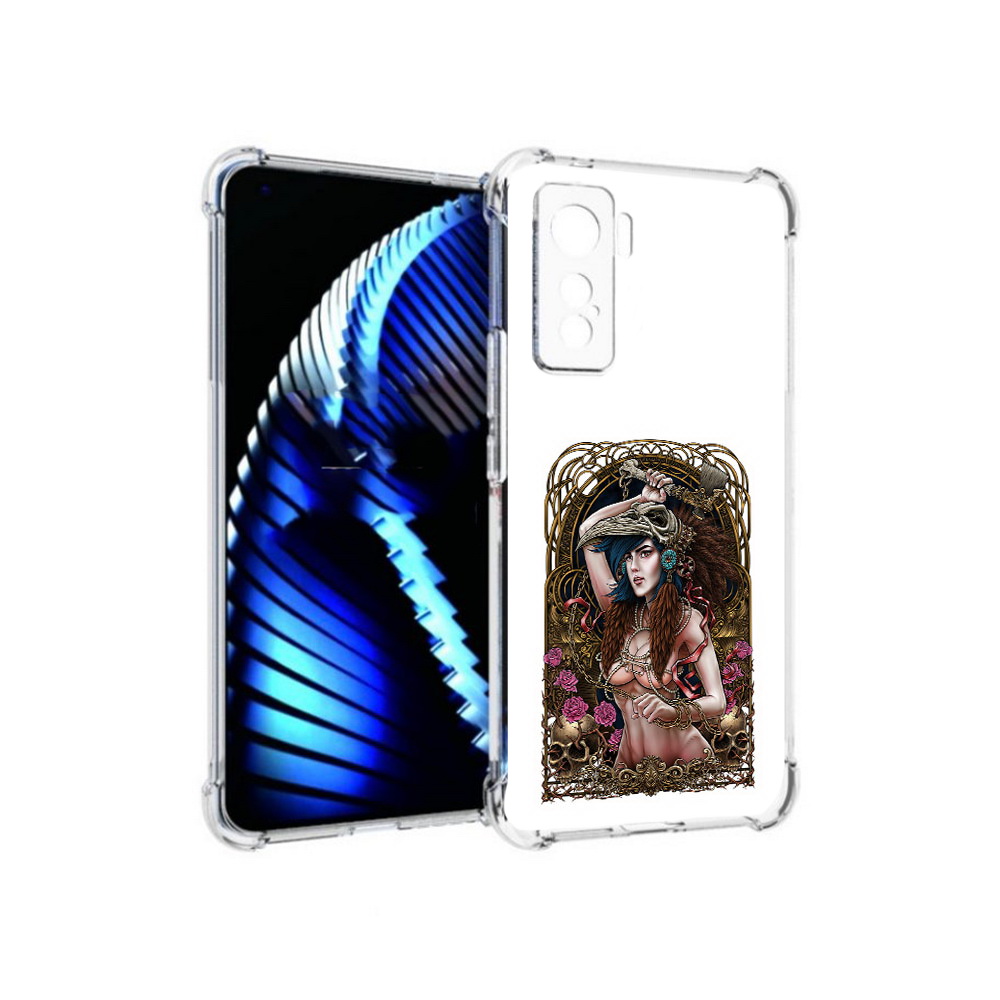 

Чехол MyPads Tocco для Vivo iQOO 5 красивая девушка рисунок, Прозрачный, Tocco