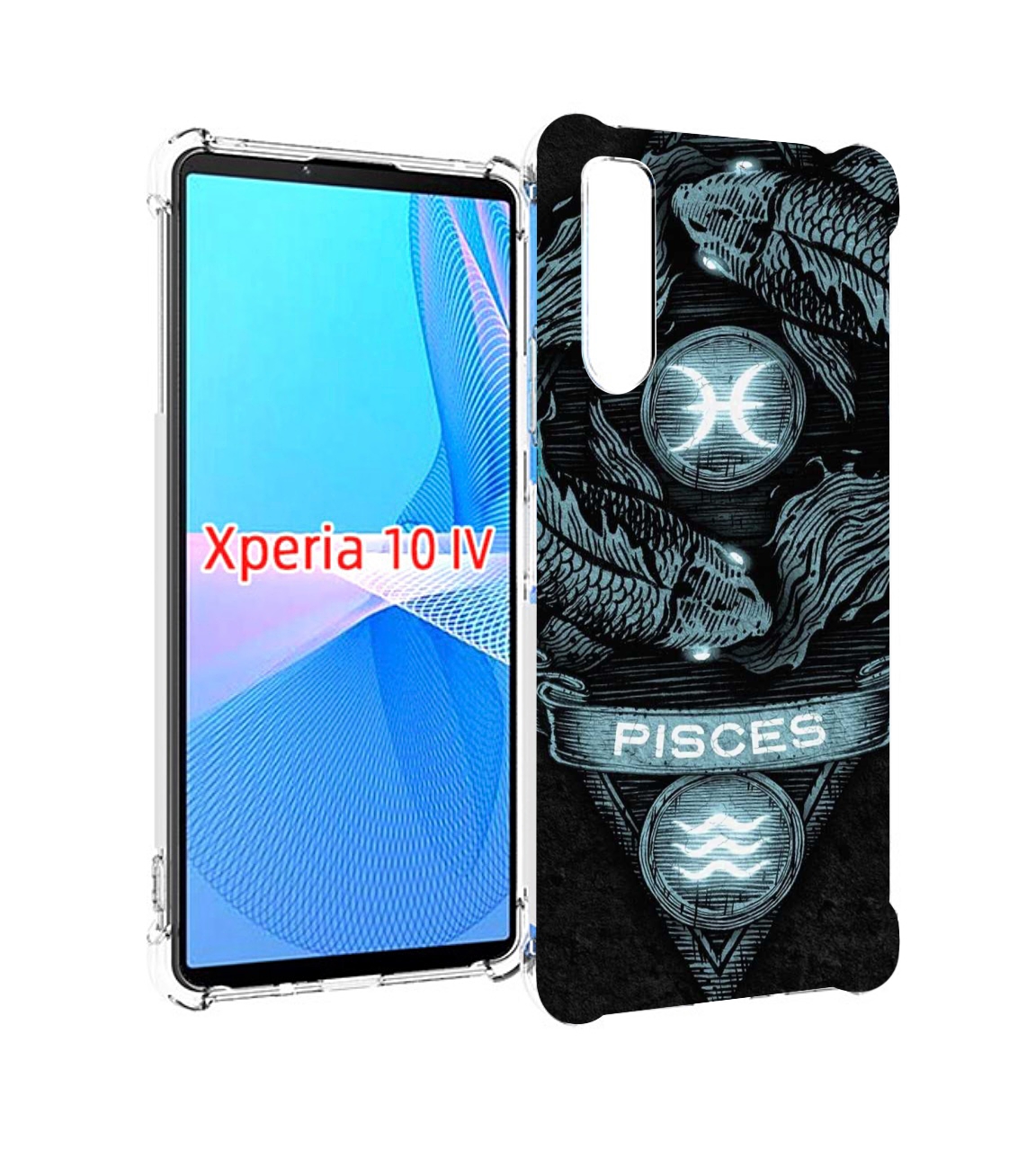 

Чехол MyPads знак зодиака рыбы 4 для Sony Xperia 10 IV (10-4), Прозрачный, Tocco
