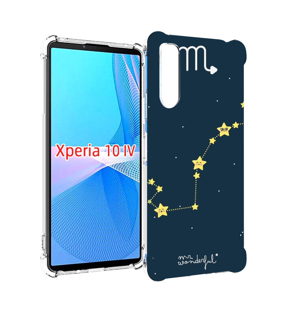 

Чехол MyPads знак зодиака скорпион 1 для Sony Xperia 10 IV (10-4), Прозрачный, Tocco