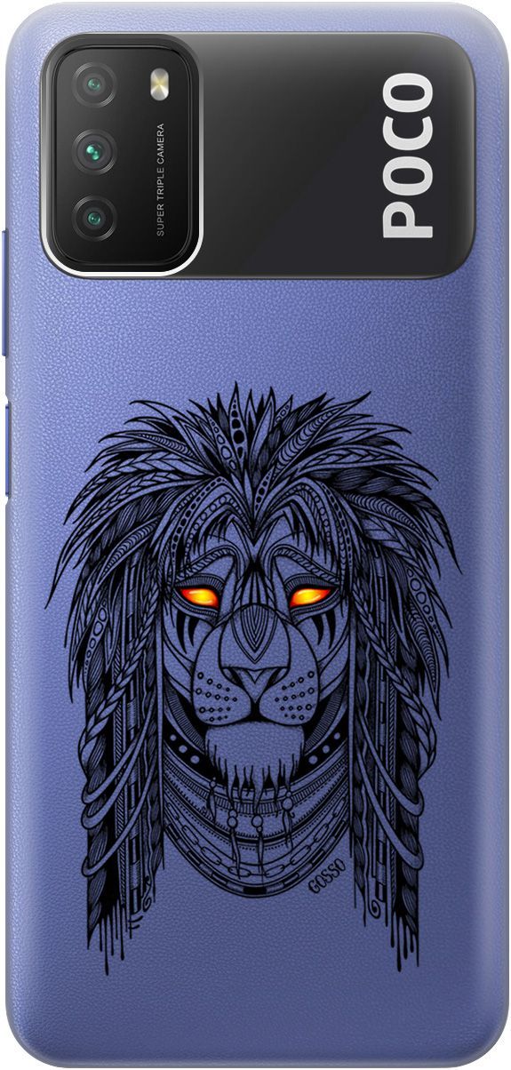 

Чехол на Xiaomi Redmi 9T "Grand Leo" прозрачный, Прозрачный;красный, 313