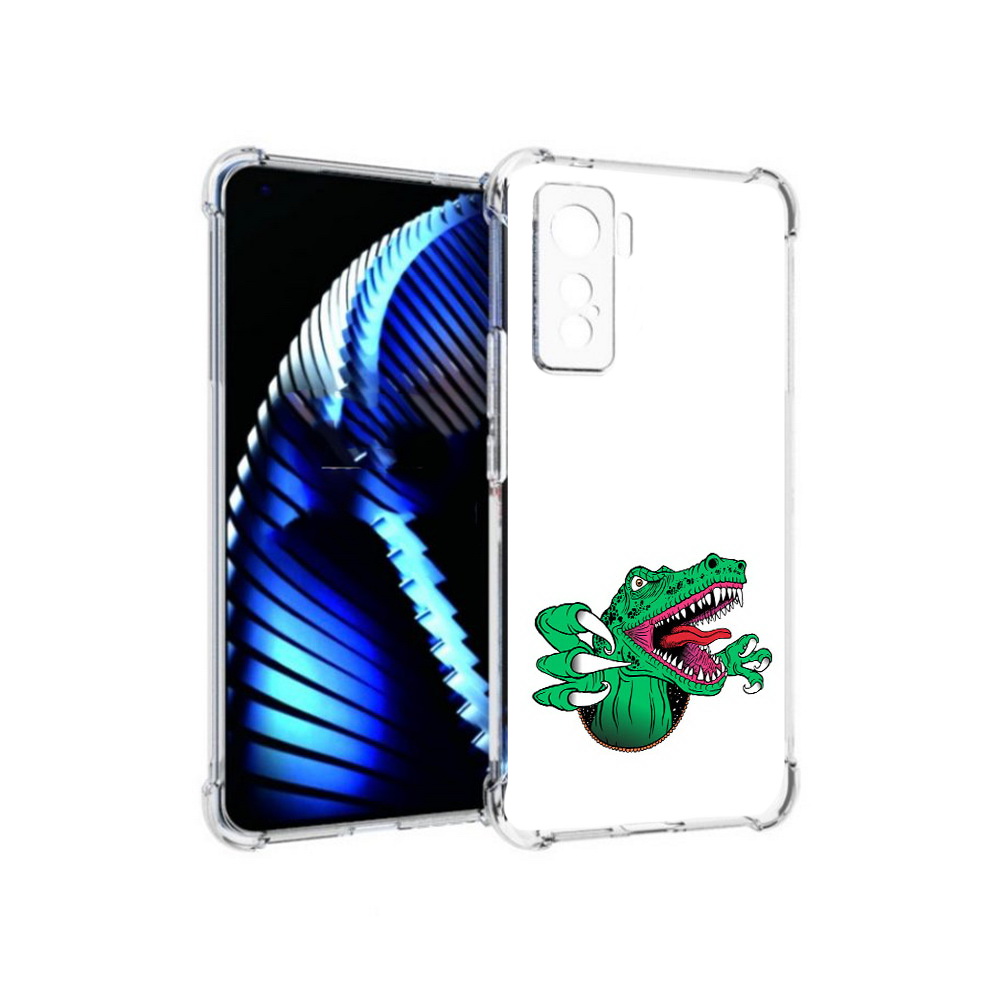 

Чехол MyPads Tocco для Vivo iQOO 5 крокодил, Прозрачный, Tocco
