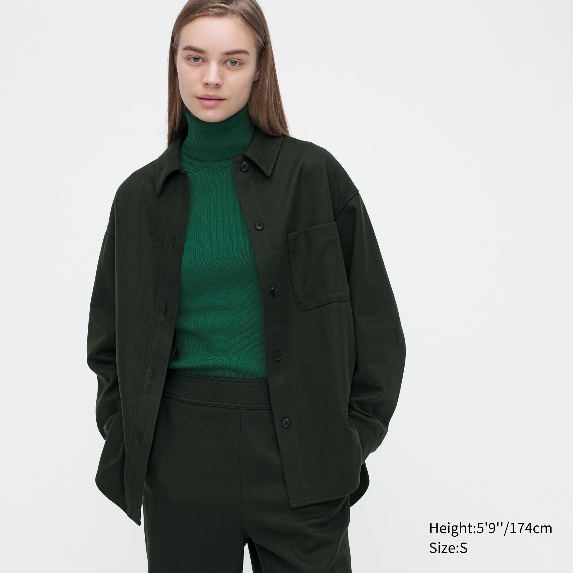 

Рубашка женская UNIQLO 450534COL59 зеленая S (доставка из-за рубежа), 450534COL59