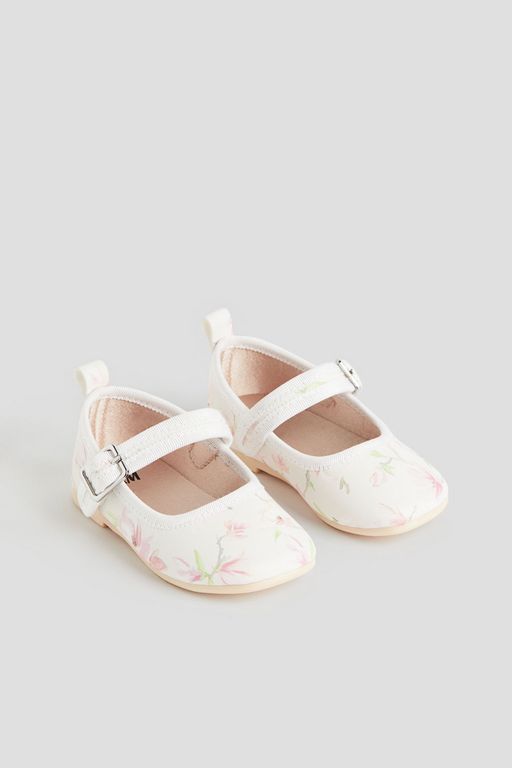 

Балетки детские H&M 1216447, Кремовый Цветочный, 24, Белый, 1216447