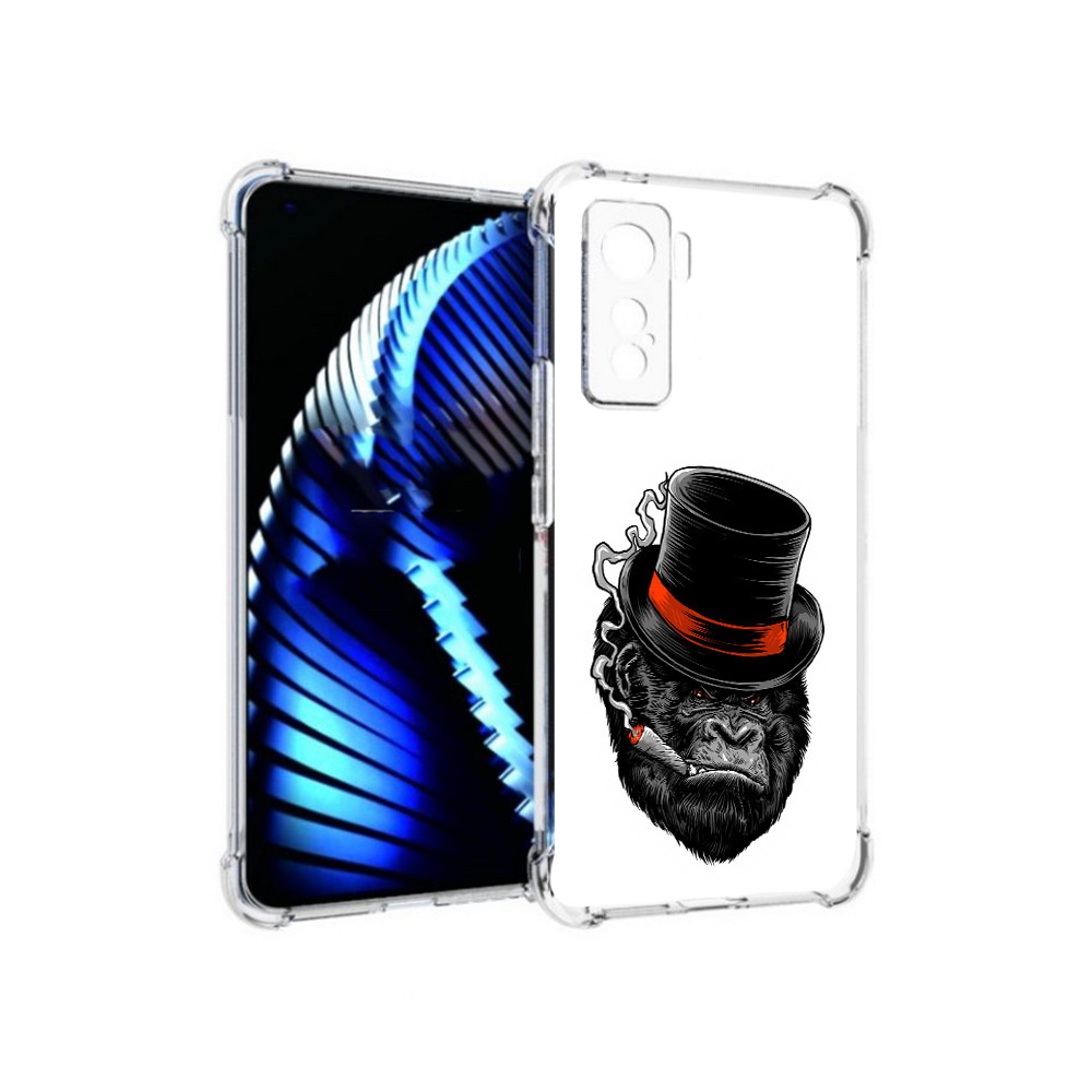 

Чехол MyPads Tocco для Vivo iQOO 5 дизайнерская горилла, Прозрачный, Tocco