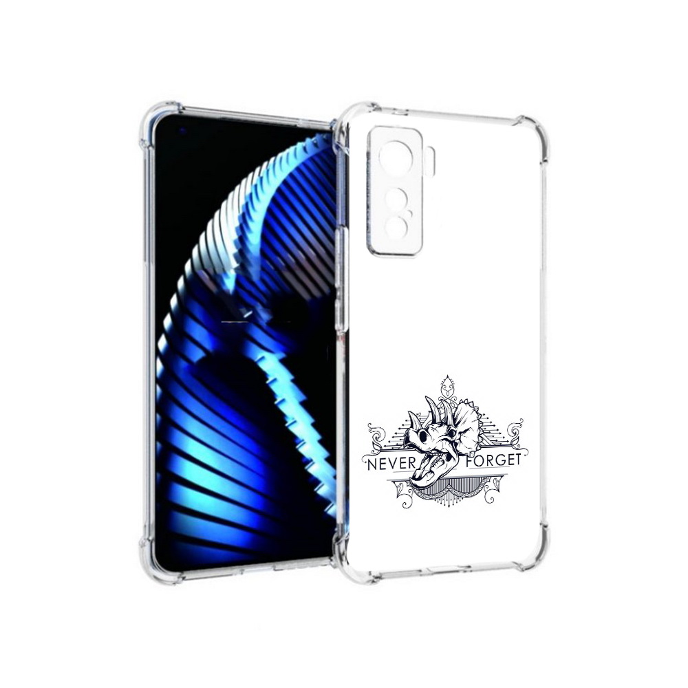 

Чехол MyPads Tocco для Vivo iQOO 5 логотип носорога никогда не забуду, Прозрачный, Tocco