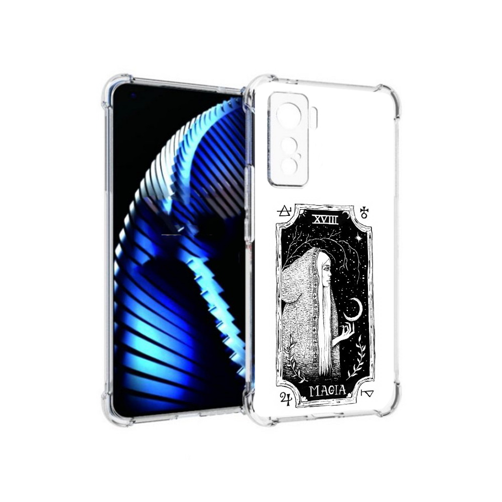 

Чехол MyPads Tocco для Vivo iQOO 5 лунная магия, Прозрачный, Tocco