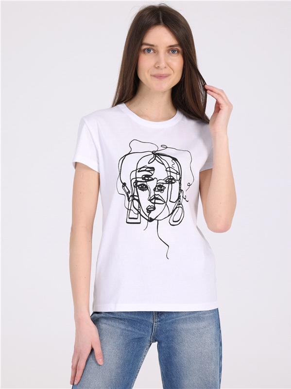 

Футболка женская Апрель ф269001010Р6 белая 100/164, Белый, ф269001010Р6