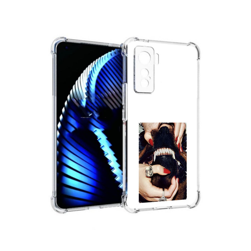 

Чехол MyPads Tocco для Vivo iQOO 5 маникюр, Прозрачный, Tocco