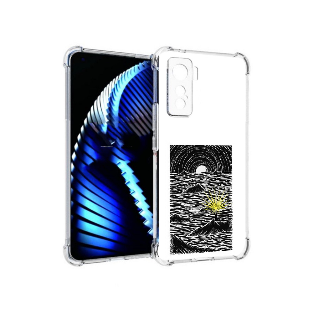 

Чехол MyPads Tocco для Vivo iQOO 5 маяк в черно белом море, Прозрачный, Tocco