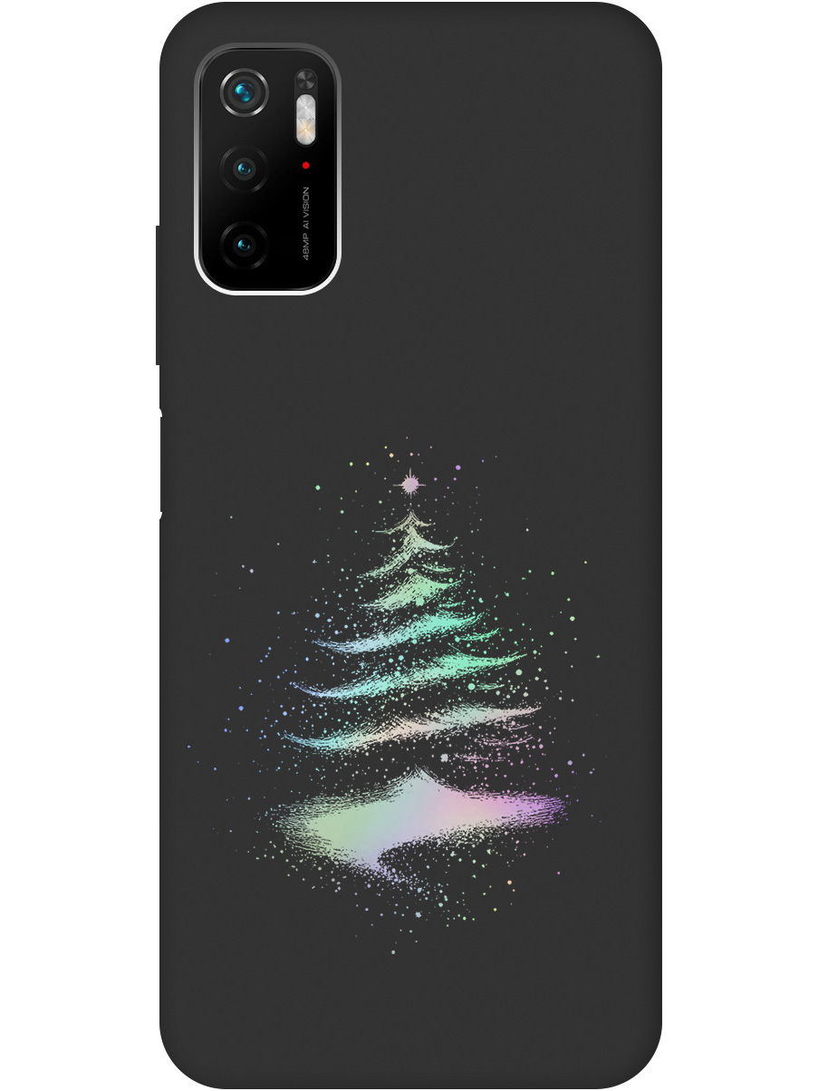 

Силиконовый чехол на Xiaomi Redmi Note 10T / Poco M3 Pro с принтом "Елочка" матовый черный, Черный;серебристый, 730837141