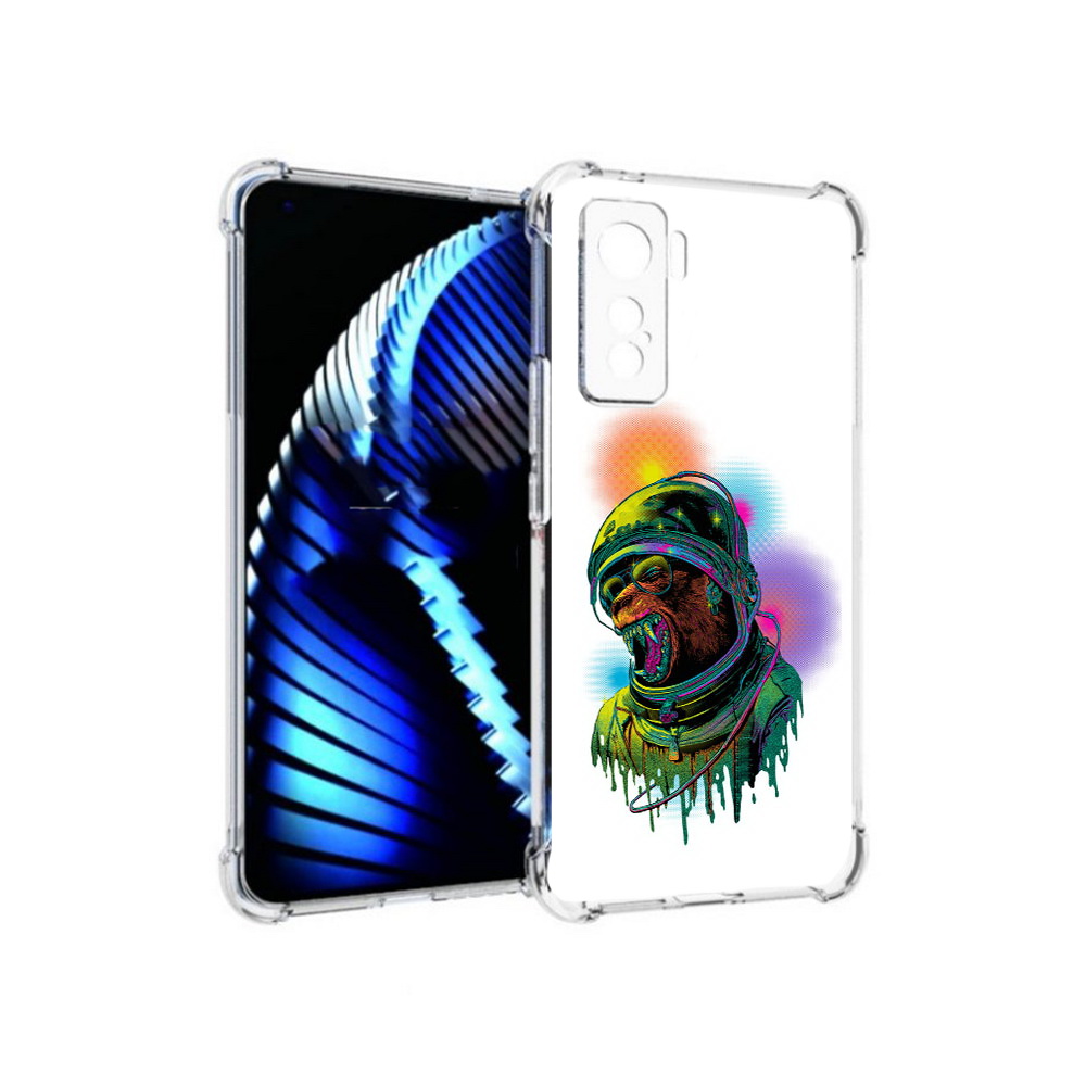 

Чехол MyPads Tocco для Vivo iQOO 5 медведь космонавт, Прозрачный, Tocco