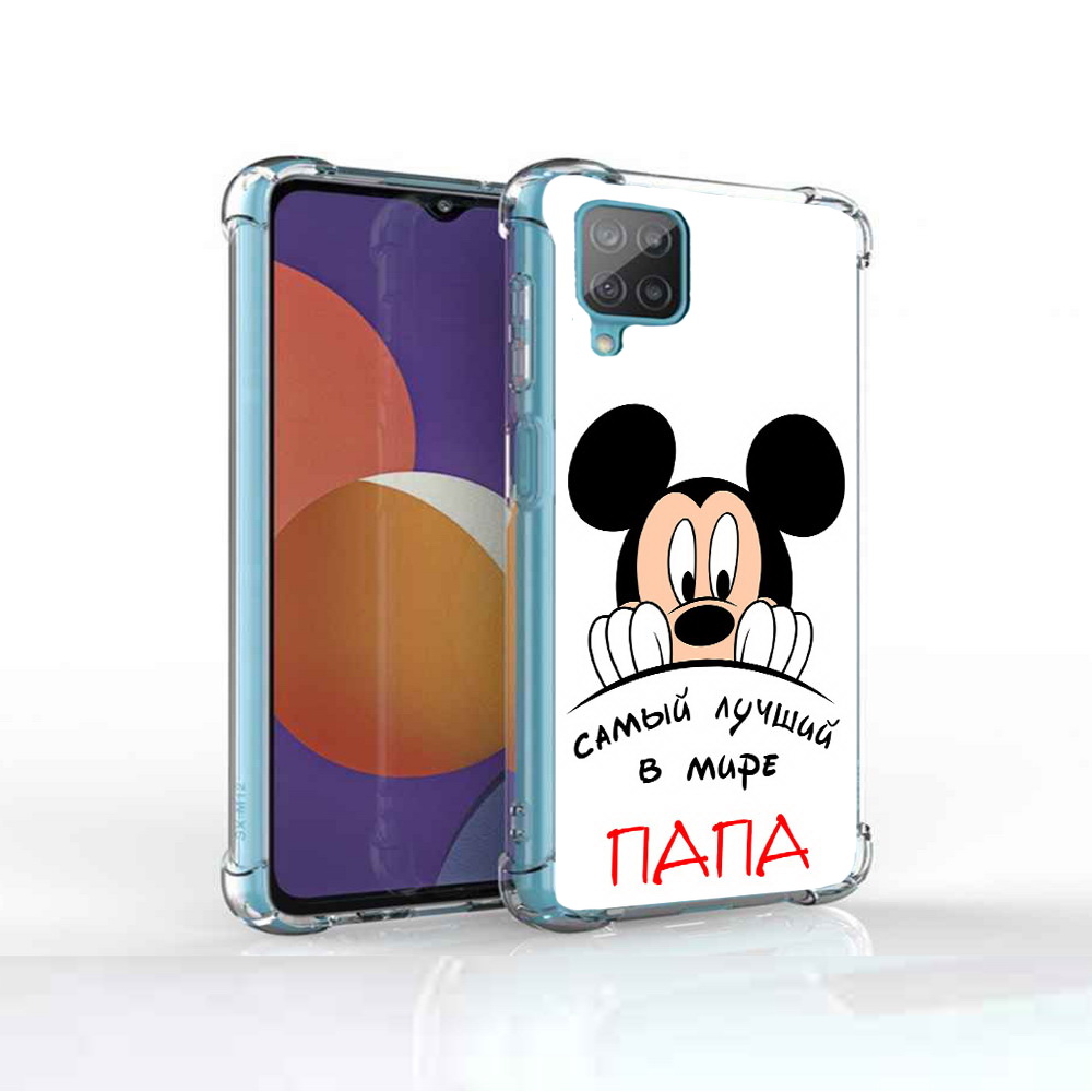 

Чехол MyPads Tocco для Samsung Galaxy M12 Самай лучший папа Микки Маус (PT226930.536.151), Прозрачный, Tocco