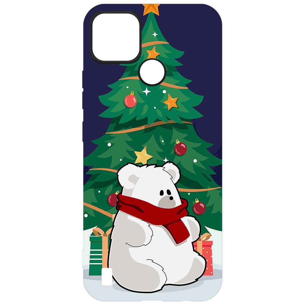 

Чехол-накладка Krutoff Софт Кейс Медвежонок для Realme C25Y черный