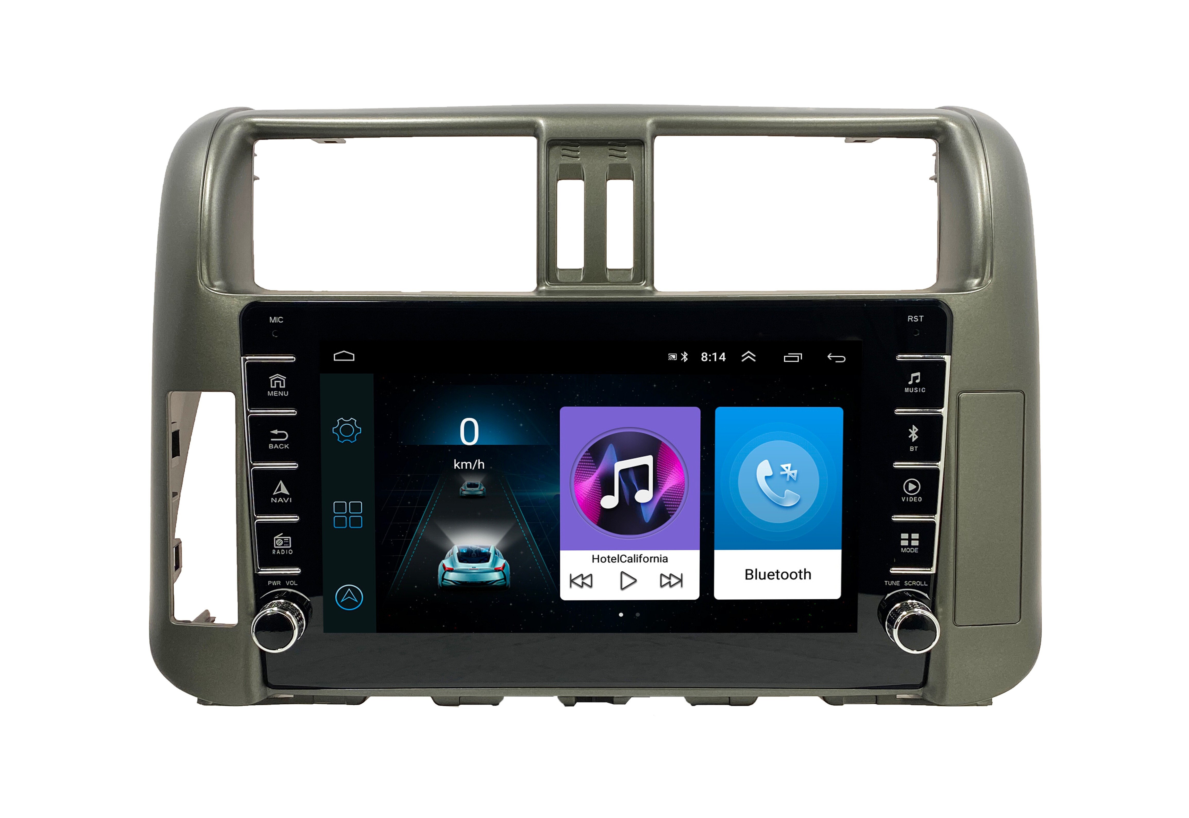 Автомагнитола ANDROID Toyota Prado 150 2010-2014, Android 12, 2/16GB, с крутилками / Мульт