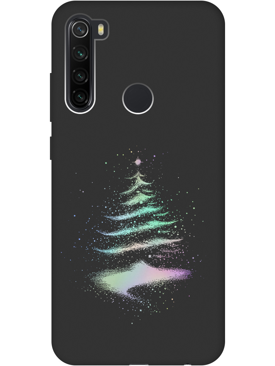 

Силиконовый чехол на Xiaomi Redmi Note 8T с принтом "Елочка" матовый черный, Черный;серебристый, 722349041