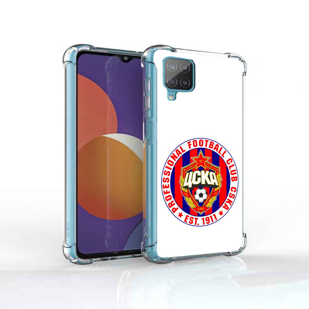 

Чехол MyPads Tocco для Samsung Galaxy M12 ФК ЦСК логотип (PT226930.536.178), Прозрачный, Tocco