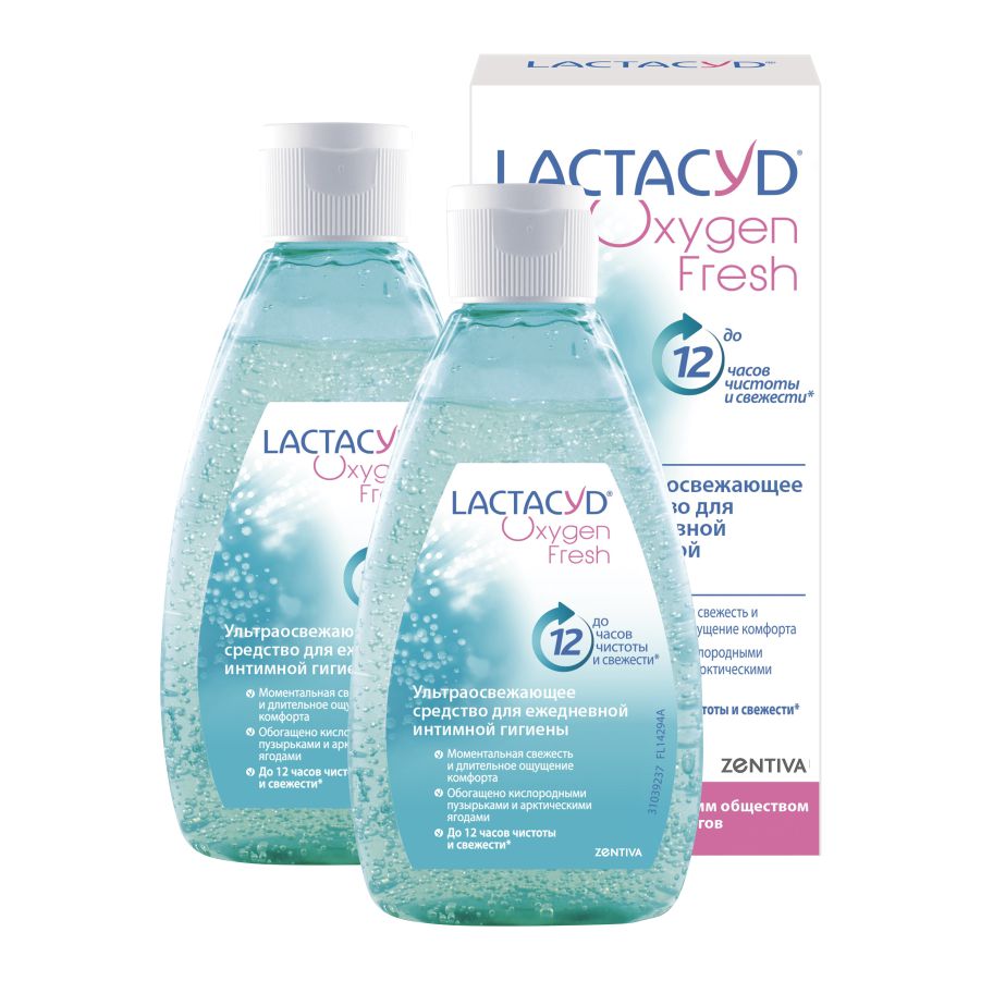 Комплект Гель для интимной гигиены Lactacyd Oxygen Fresh 200 мл х 2 шт