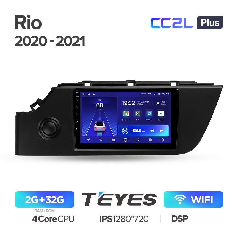 Автомагнитола Teyes CC2L Plus 2/32Гб Kia Rio 4 FB 2020 - 2021 ANDROID