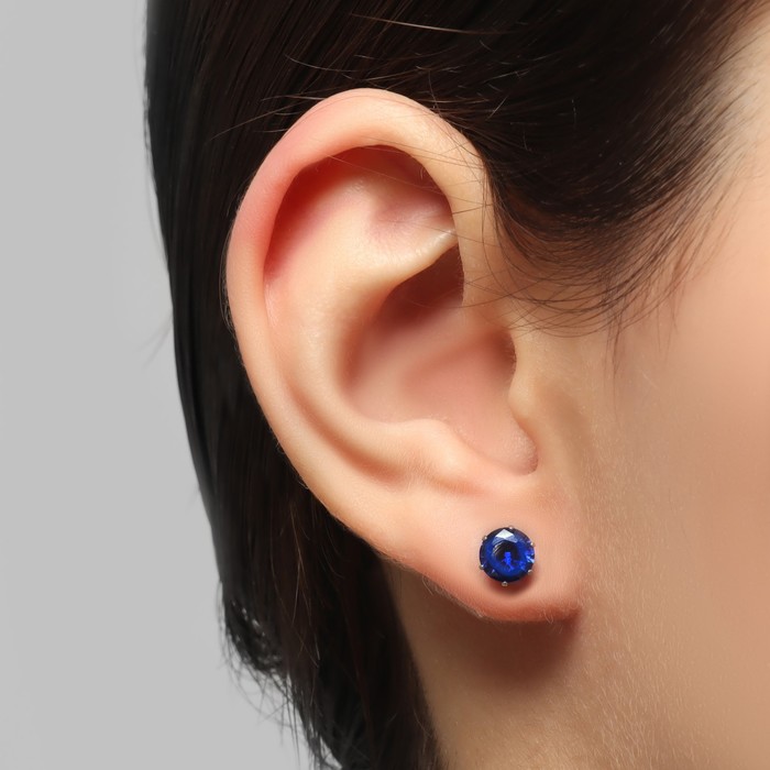 

Серьги пусеты из бижутерного сплава Queen Fair 9681667, стразы