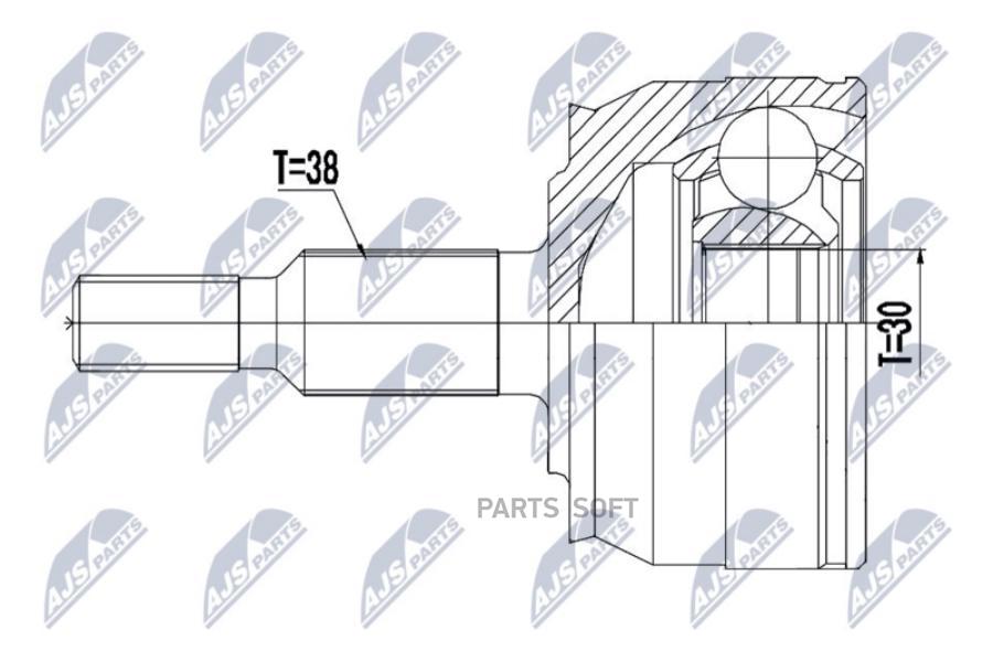 

Nty Npzvw041 Шрус Наружный, Vw T5/T6 2.0Tdi/Bitd 2.0Tsi 06.2013-