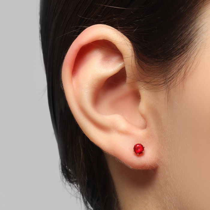 

Серьги пусеты из бижутерного сплава Queen Fair 9681672, стразы