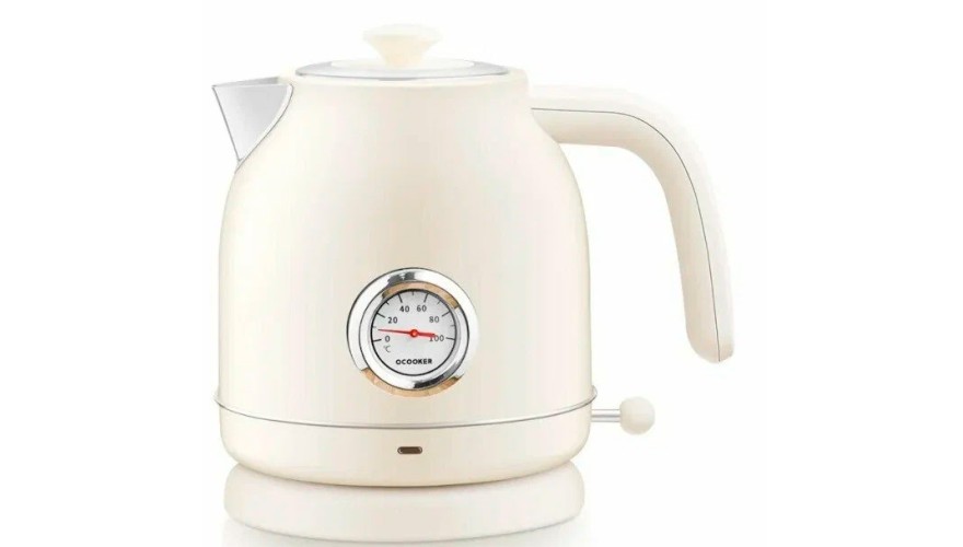 Чайник электрический Qcooker QS-1701 1.7 л бежевый чайник qcooker retro electric kettle 1 7l зелёный qs 1701