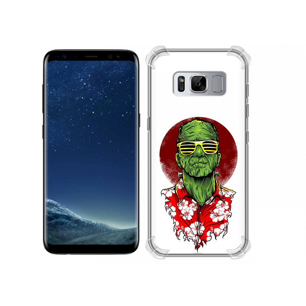 

Чехол MyPads Tocco для Samsung Galaxy S8 крутой зеленый мужчина в очках (PT62300.601.424), Прозрачный, Tocco
