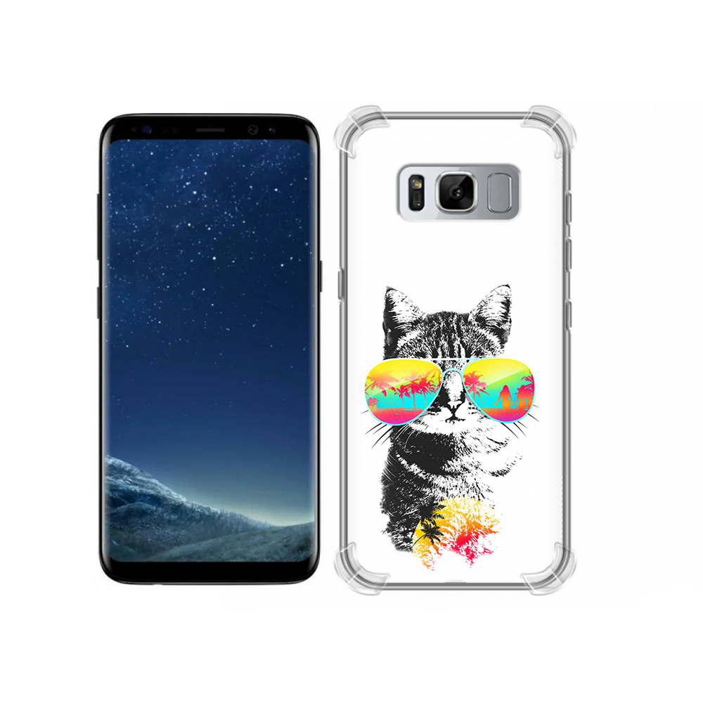 

Чехол MyPads Tocco для Samsung Galaxy S8 крутой кот (PT62300.601.425), Прозрачный, Tocco