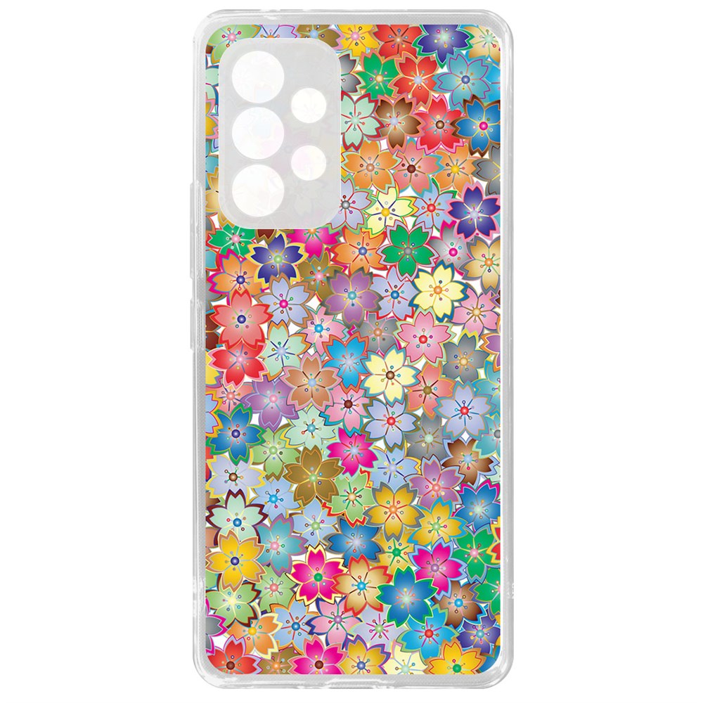 

Чехол-накладка Цветочный паттерн 4 для Samsung Galaxy A53 (A536), Прозрачный