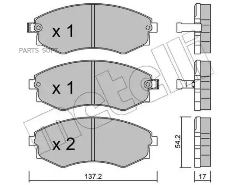 Тормозные колодки METELLI 22-0188-0