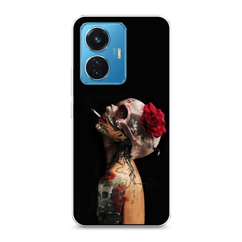 

Чехол Awog на Vivo T1 44W "Девушка с черепом", 267150-9