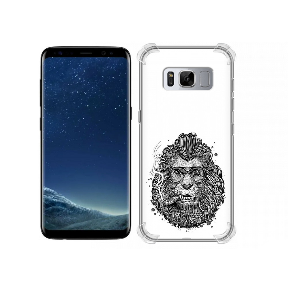 

Чехол MyPads Tocco для Samsung Galaxy S8 курящий лев (PT62300.601.432), Прозрачный, Tocco